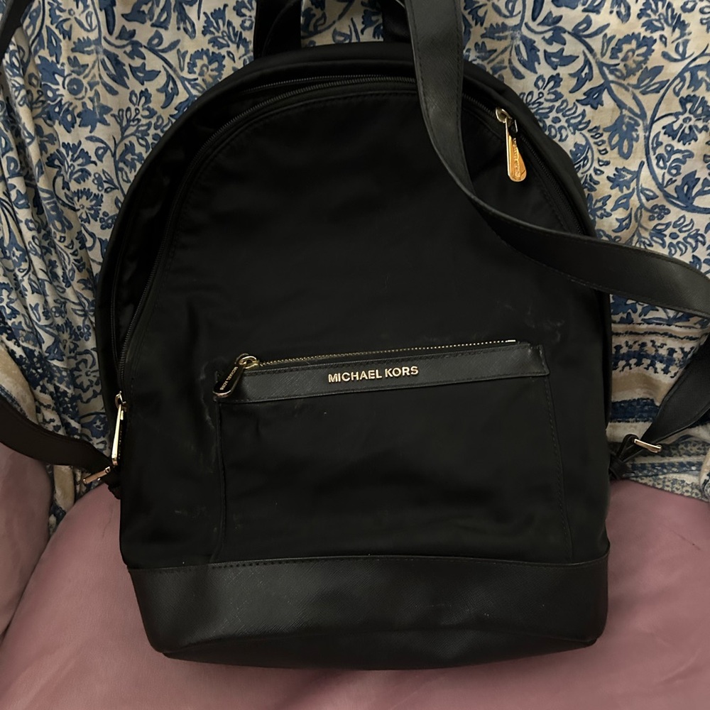 Michael Kors Black Nylon Backpack